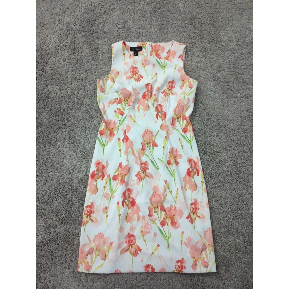 Alyx  Sheath Dress Womens 2P PETITES‎ Floral Boatneck Sleeveless Knee Length